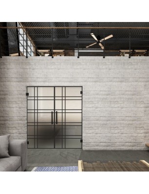 Pendeltür Loft Schwarzlack 19 Blickdicht - modernes Zuhause
