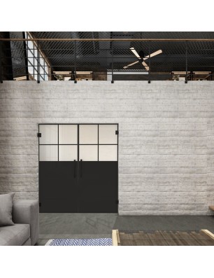Pendeltür Loft Schwarzlack 23 Blickdicht - modernes Zuhause