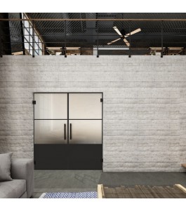 Pendeltür Loft Schwarzlack 33 Blickdicht - modernes Zuhause
