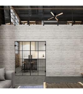 Pendeltür Loft Schwarzlack 06 Auf Klarglas-modernes Zuhause