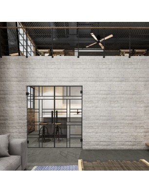 Pendeltür Loft Schwarzlack 13 Auf Klarglas-modernes Zuhause
