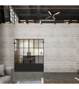 Pendeltür Loft Schwarzlack 38 Auf Klarglas-modernes Zuhause