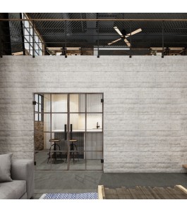 Pendeltür Loft Rosteisen Genietet 06 Auf Klarglas