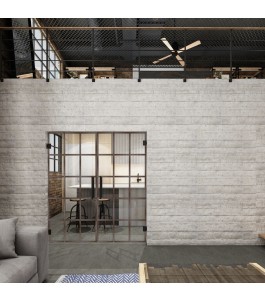Pendeltür Loft Rosteisen Genietet 09 Auf Klarglas