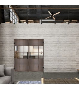 Pendeltür Loft Rosteisen Genietet 31 Auf Klarglas
