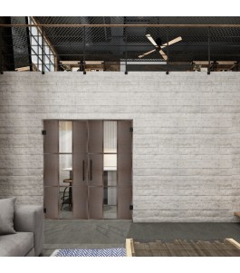 Pendeltür Loft Rosteisen Genietet 36 Auf Klarglas