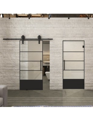Pendeltür Loft Schwarzlack 31 Blickdicht - modernes Zuhause