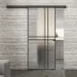 Glasschiebetür BLACK-LINE Loft Schwarzlack 21 Blickdicht