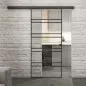 Glasschiebetür BLACK-LINE Loft Schwarzlack 16 Auf Klarglas