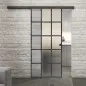 Glasschiebetür BLACK-LINE Loft Schwarzeisen Genietet 09 Blickdicht