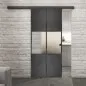 Glasschiebetür BLACK-LINE Loft Schwarzeisen Genietet 30 Blickdicht