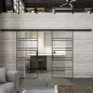 Glasschiebetür BLACK-LINE Loft Schwarzlack 16 Auf Klarglas