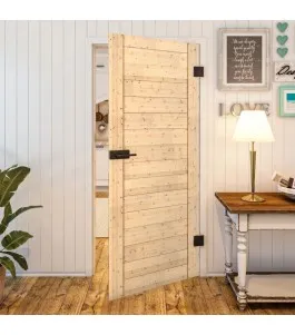 Ganzglastür - Country Astkiefer Model 10 - modernes Zuhause