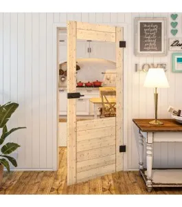 Ganzglastür - Country Astkiefer Model 12 - modernes Zuhause