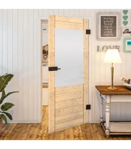 Ganzglastür - Country Astkiefer Model 14 - modernes Zuhause