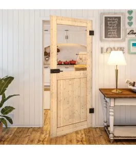 Ganzglastür - Country Astkiefer Model 22 - modernes Zuhause