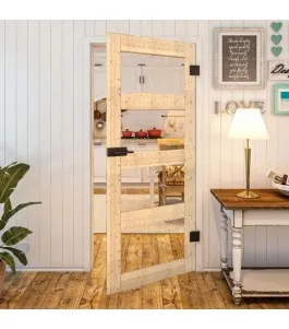 Ganzglastür - Country Astkiefer Model 31 - modernes Zuhause