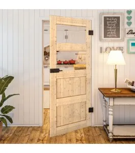 Ganzglastür - Country Astkiefer Model 33 - modernes Zuhause