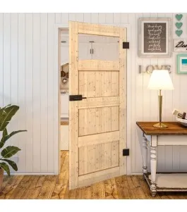 Ganzglastür - Country Astkiefer Model 34 - modernes Zuhause