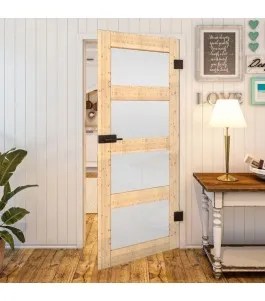 Ganzglastür - Country Astkiefer Model 36 - modernes Zuhause