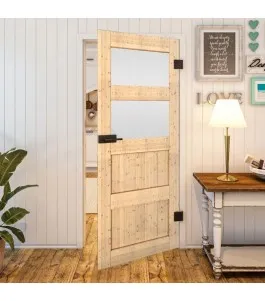 Ganzglastür - Country Astkiefer Model 37 - modernes Zuhause