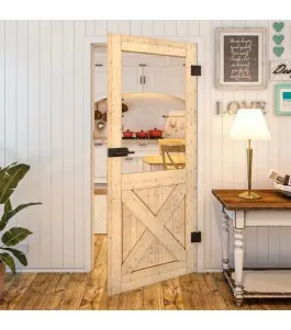 Ganzglastür - Country Astkiefer Model 52 - modernes Zuhause