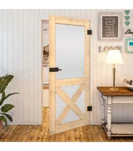 Ganzglastür - Country Astkiefer Model 53 - modernes Zuhause