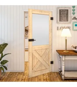 Ganzglastür - Country Astkiefer Model 54 - modernes Zuhause