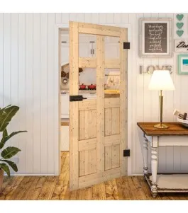 Ganzglastür - Country Astkiefer Model 62 - modernes Zuhause