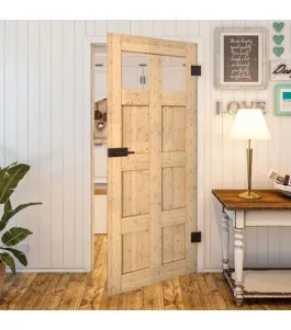 Ganzglastür - Country Astkiefer Model 63 - modernes Zuhause