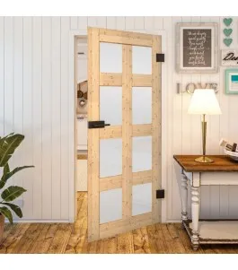 Ganzglastür - Country Astkiefer Model 65 - modernes Zuhause