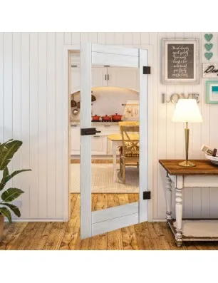 Ganzglastür - Country Weiss Rustikal Model 12