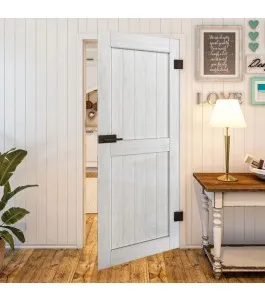 Ganzglastür - Country Weiss Rustikal Model 20