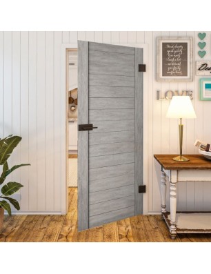 Ganzglastür - Country Graueiche Model 10 - modernes Zuhause
