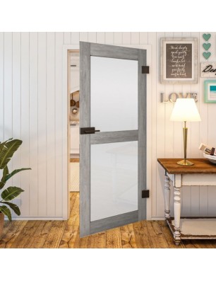 Ganzglastür - Country Graueiche Model 23 - modernes Zuhause