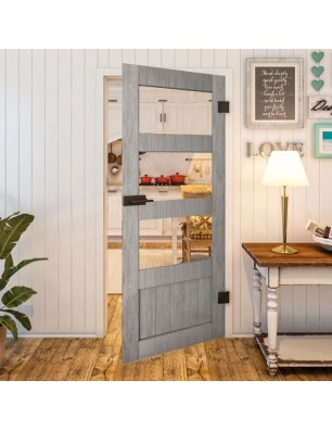 Ganzglastür - Country Graueiche Model 32 - modernes Zuhause
