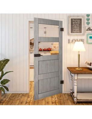 Ganzglastür - Country Graueiche Model 33 - modernes Zuhause