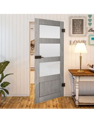 Ganzglastür - Country Graueiche Model 36 - modernes Zuhause