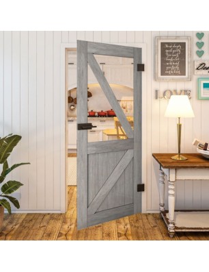 Ganzglastür - Country Graueiche Model 42 - modernes Zuhause