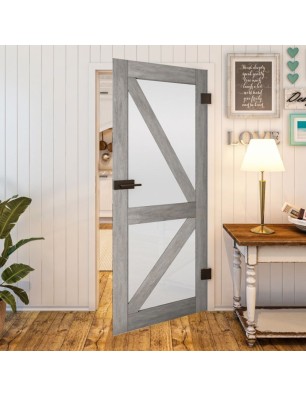 Ganzglastür - Country Graueiche Model 43 - modernes Zuhause