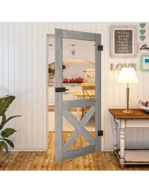 Ganzglastür - Country Graueiche Model 51 - modernes Zuhause