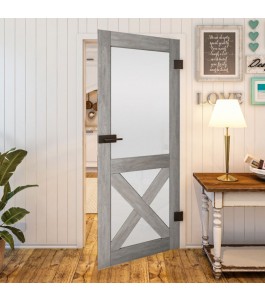 Ganzglastür - Country Graueiche Model 53 - modernes Zuhause