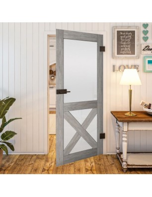 Ganzglastür - Country Graueiche Model 53 - modernes Zuhause