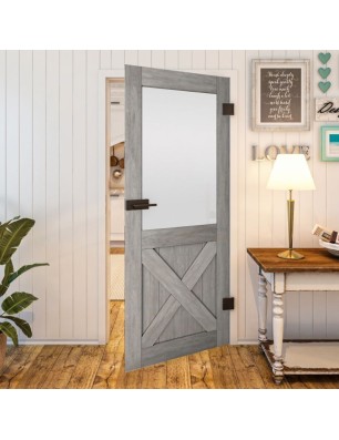 Ganzglastür - Country Graueiche Model 54 - modernes Zuhause