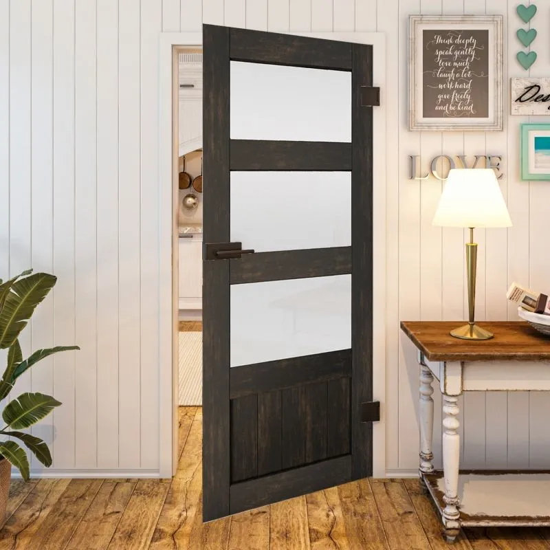 Ganzglastür - Country Schwarz gebeizt Modell 36 Ganzglastür - Country Schwarz gebeizt Modell 36