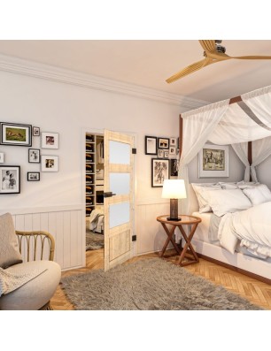 Ganzglastür - Country Astkiefer Model 35 - modernes Zuhause