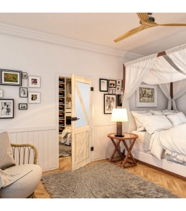 Ganzglastür - Country Astkiefer Model 44 - modernes Zuhause