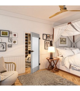Ganzglastür - Country Graueiche Model 13 - modernes Zuhause