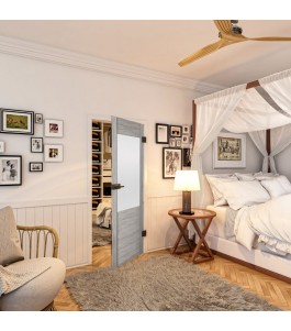 Ganzglastür - Country Graueiche Model 14 - modernes Zuhause