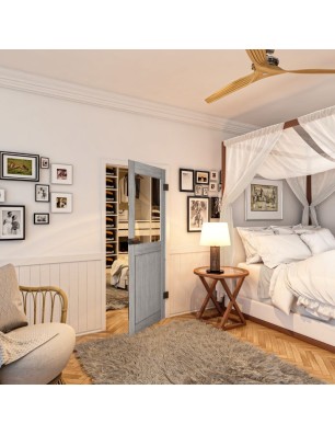 Ganzglastür - Country Graueiche Model 22 - modernes Zuhause